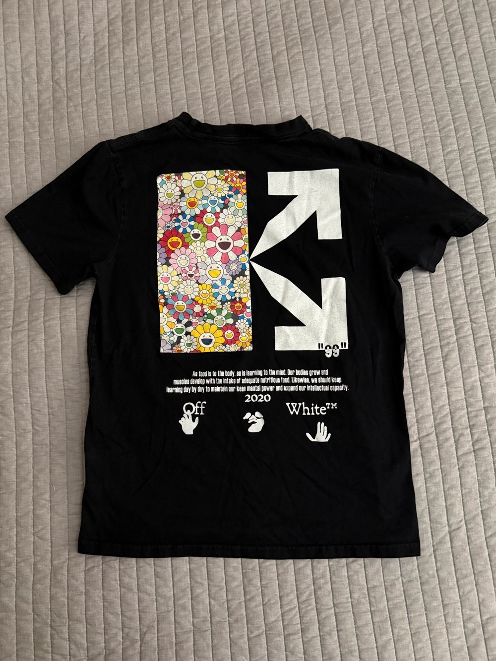 Off-White x Takashi Murakami Designer Men’s Shirt with Floral & Arrow Design